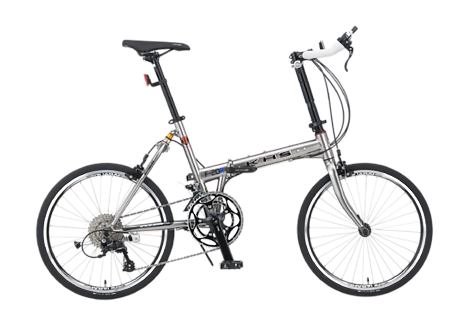 KHS F20-R Mini Folding Bike | Alloy Bullhorn Bar and Compact